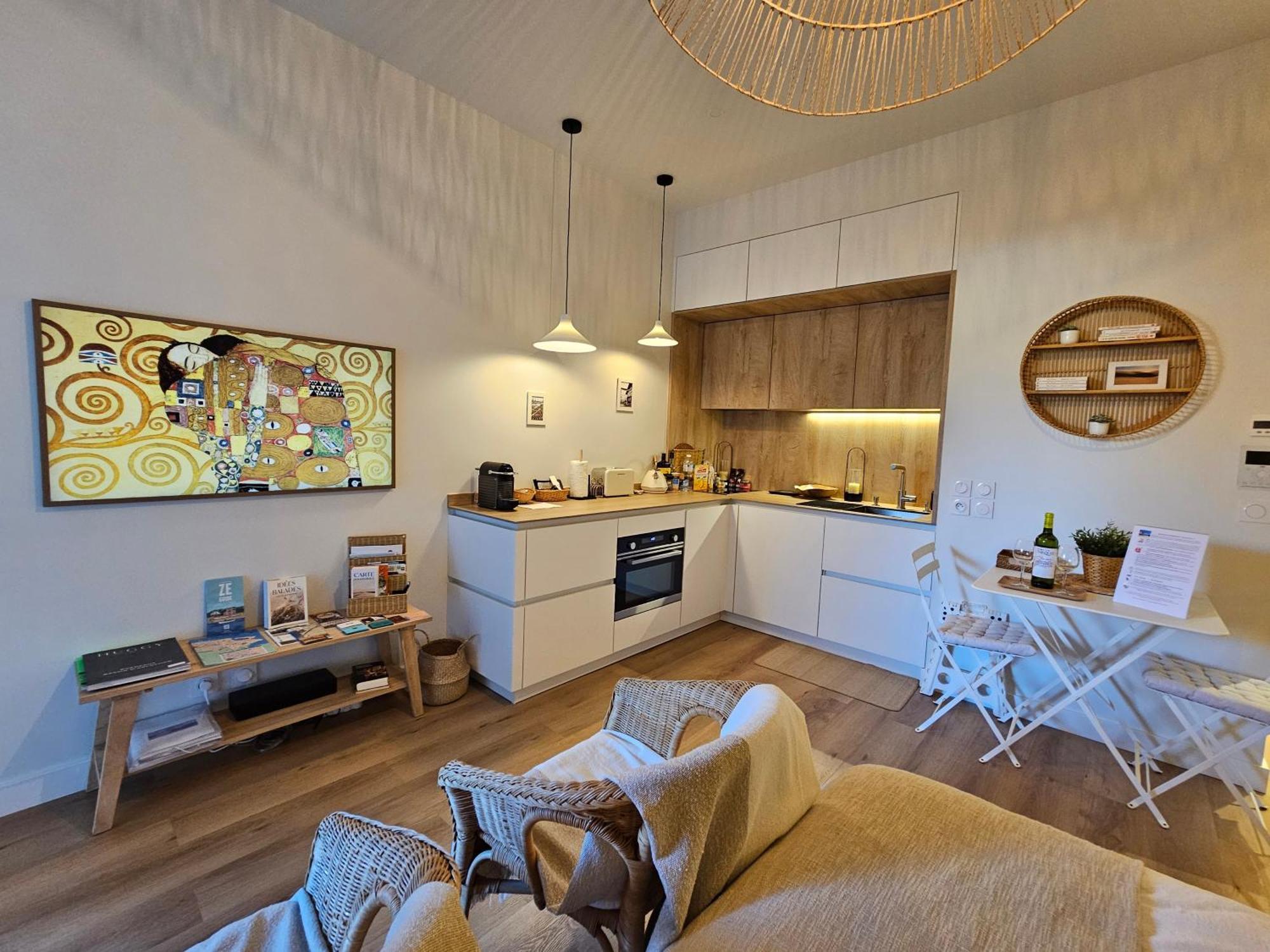 Arcareve - Grand Studio De Standing Avec Terrasse, Jardin Et Acces Direct A La Plage Arcachon Bagian luar foto